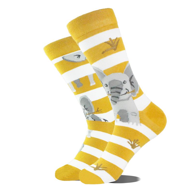 AB Happy Cotton Funny Socks Men Beer Panda Duck Crazy Design Sokken Unisex Novelty Plant Piano Crew Skateboard Calcetines Hombre