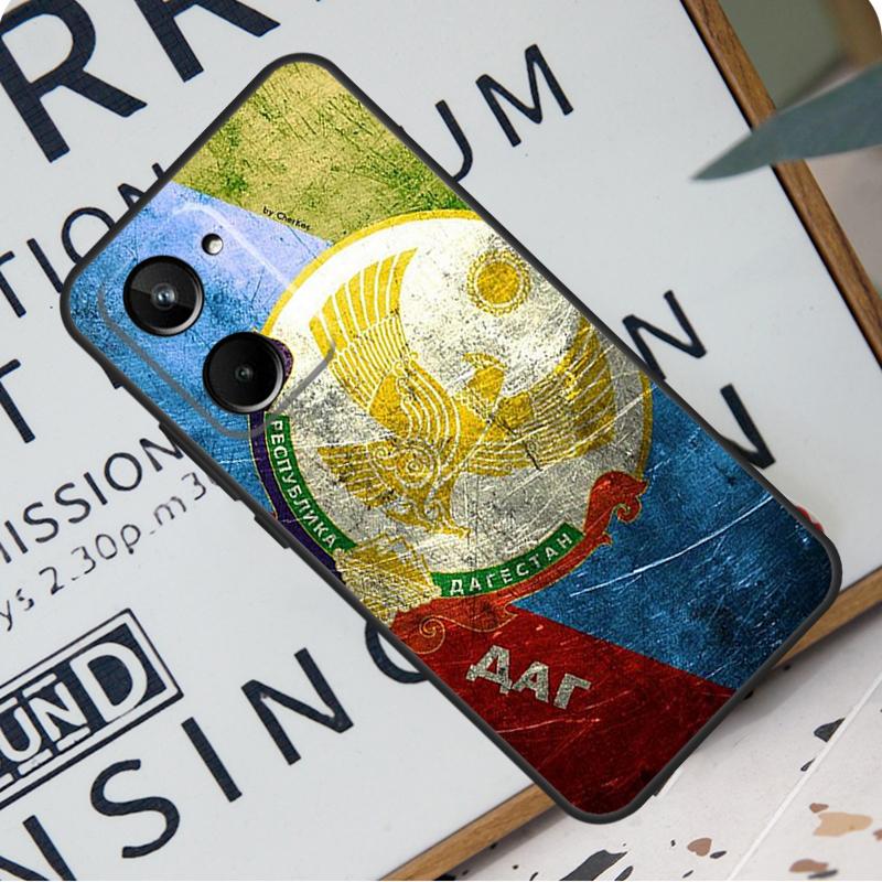 Флаг Дагестана, герб для Realme C55 C53 C67 GT Neo 5 6 9 10 11 12 Pro Plus C11 C25 C21Y C30 C31 C33 C35 C51, чехол