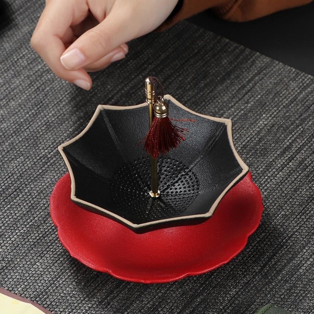 Chinese Style Tea Infuser Tea Tray Set Traditional Blue and White Porcelain Tea Filter Tea Room