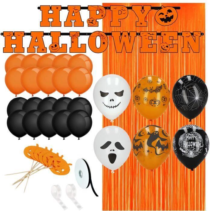 Décoration d'Halloween - SPRINGOS - Guirlande de Ballons Rideau 38 Pièces - Multicolor - Intérieur - Latex
