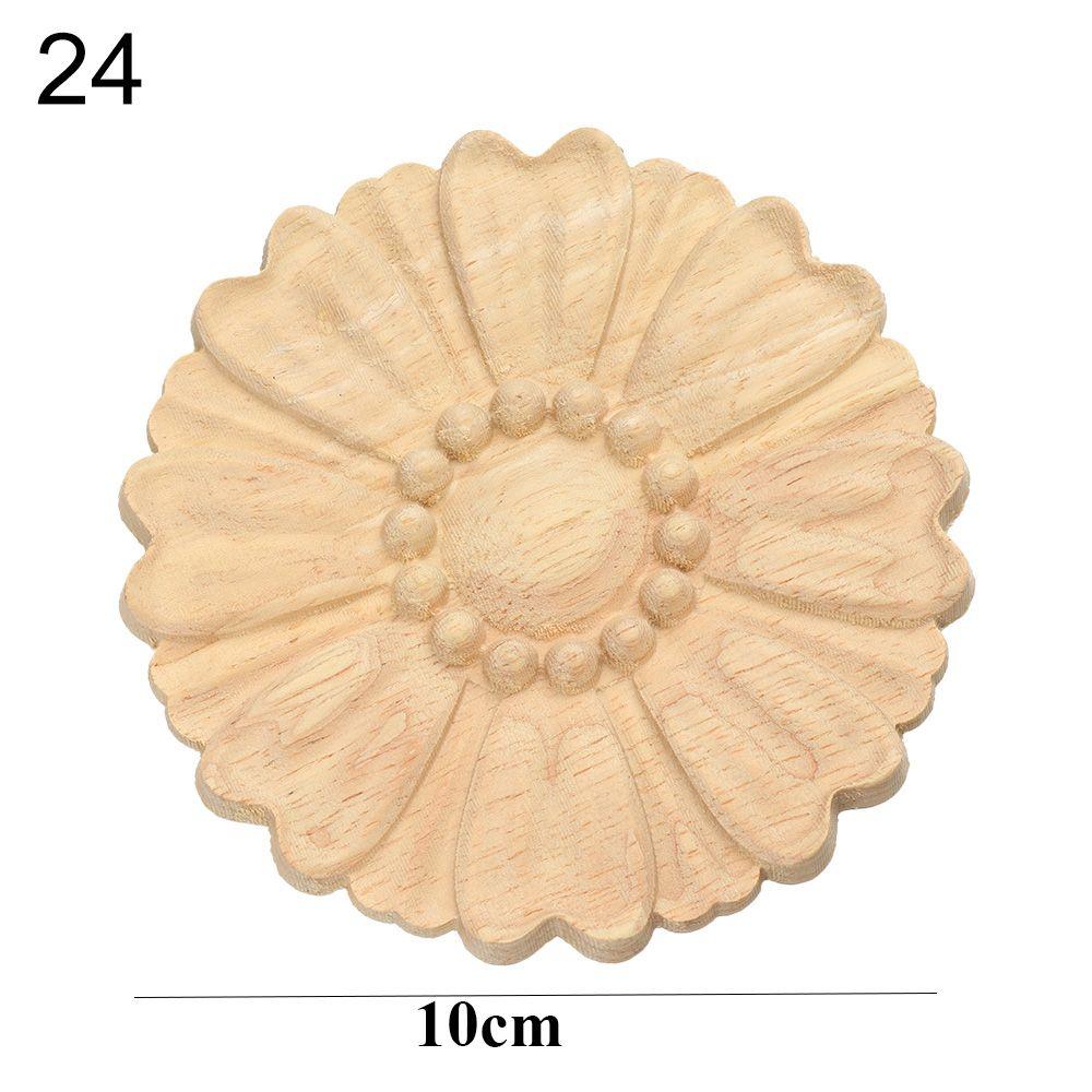 Украшение двери деревянные фигурки ремесла резьба по дереву декоративная деревянная резная угловая аппликация рамка