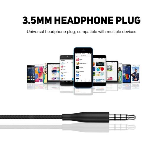 S8 Plus Wired Earphone Good Sound Effect Waterproof Ergonomic 3.5mm Gaming Stereo Earbud for Calling