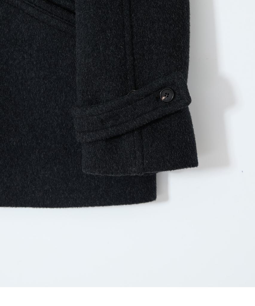 HORLISUN Baron Wool Half Coat Dark Navy