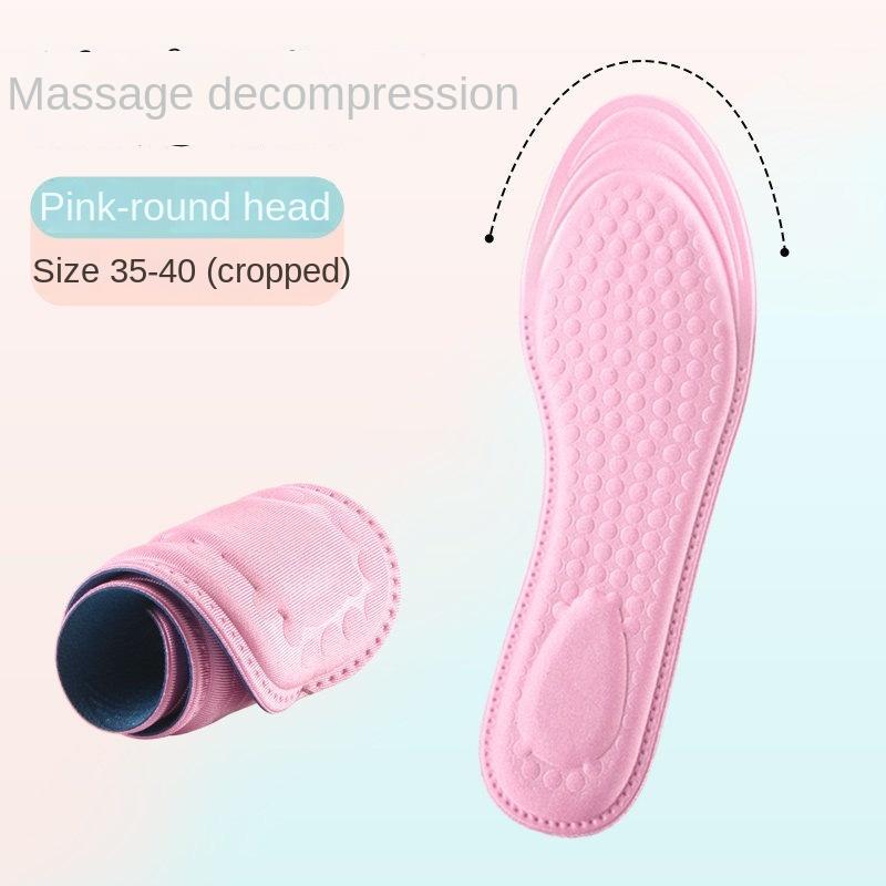 Модные стельки 2 в 1, Т-образные губчатые, износостойкие, стикеры для пяток, анти-капля, дышащие, впитывающие пот, массажные подушечки для ухода за ногами, массажные подушечки для обуви