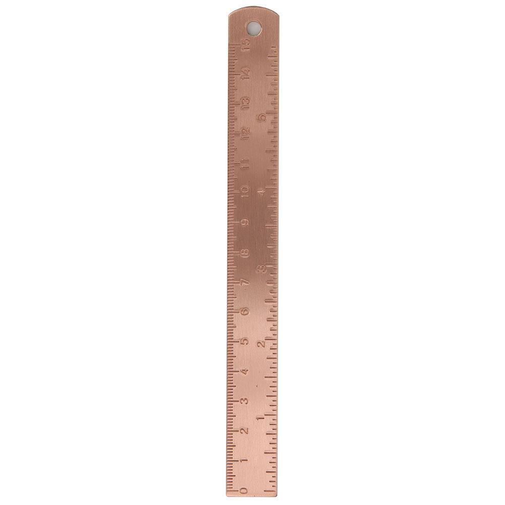 Thickened Copper Straight Ruler 0~150mm Mini Copper Ruler Drawing AccessoryCopper 15cm Scale 1.5mm