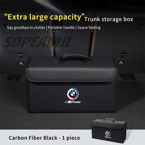 VJCL7 For BMW M X1 X2 X3 X4 X5 X7 E46 E60 E70 E72 E82 E90 E92 G05 G10 G20 G30 F05 F10 F20 F25 F30 Car Trunk Organizing And Storage Box