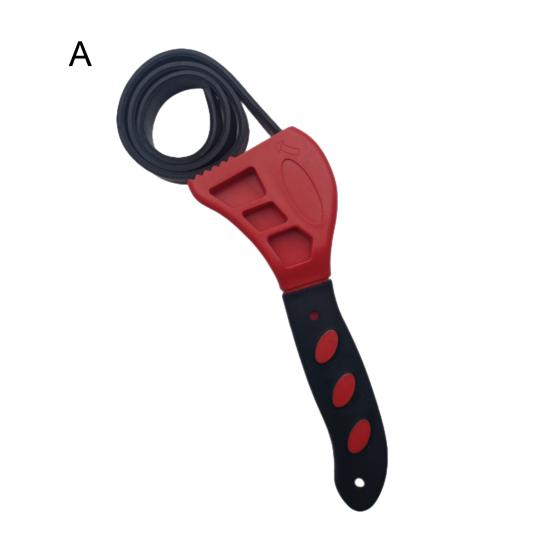 Strap Wrench Bottle Opener Rubber Strap Adjustable Wrench Plumbing Sink Faucet Tool for Oil Filters Shower Heads Plumbers