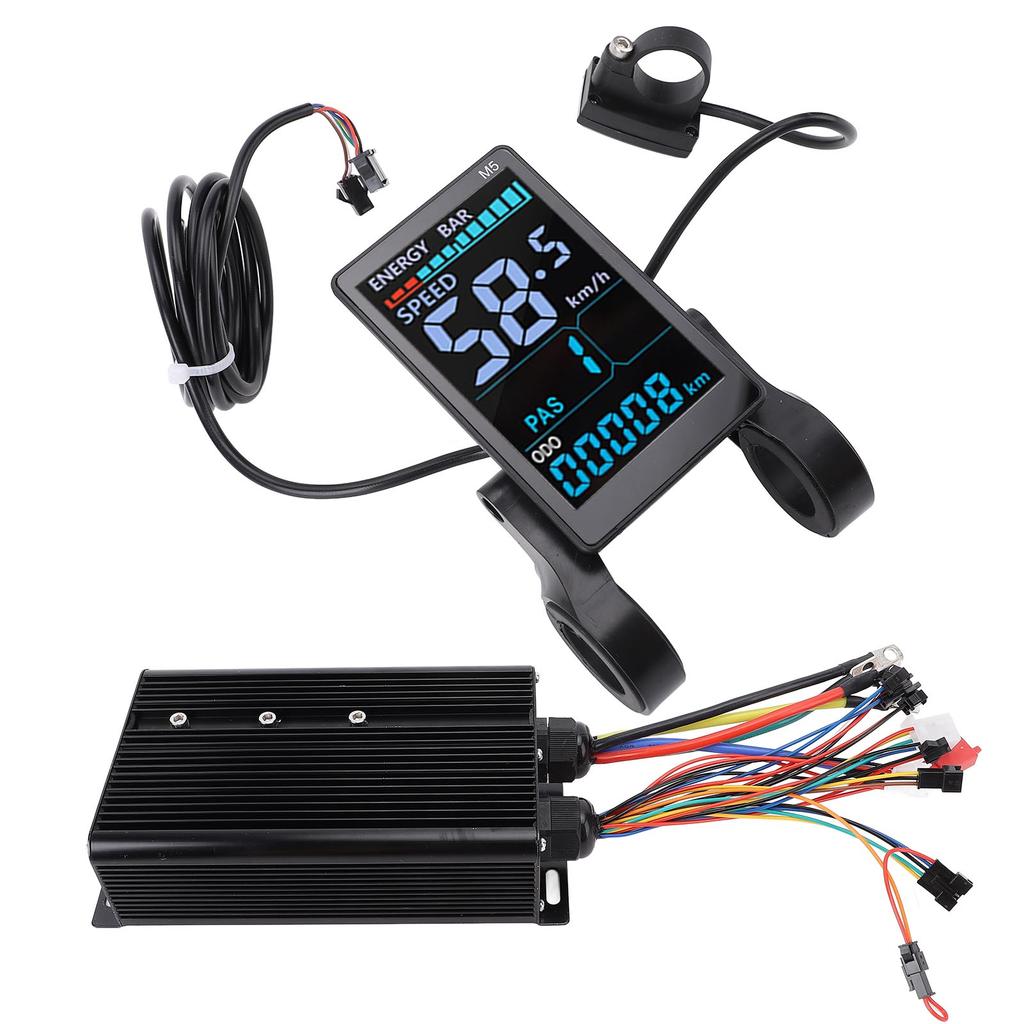 Electric Scooter Controller Kit Aluminum Alloy 72V 80A Sine Wave Controller M5 Color LCD Display for