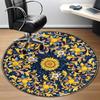 1PC Floral Decorative Artwork Chair Carpet for Office, Indoor Non-Slip Washable  Carpet, Soft Comfortable Mat For Office Room yy250930117