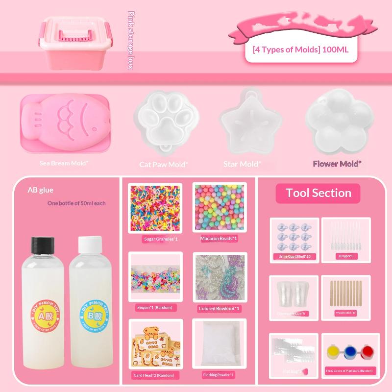 Reusable Liquid Silicone Mold Maker 1 Set Non-Stick for DIY Taba Art Crafting Resin Jewelry Molding Decompression Gift