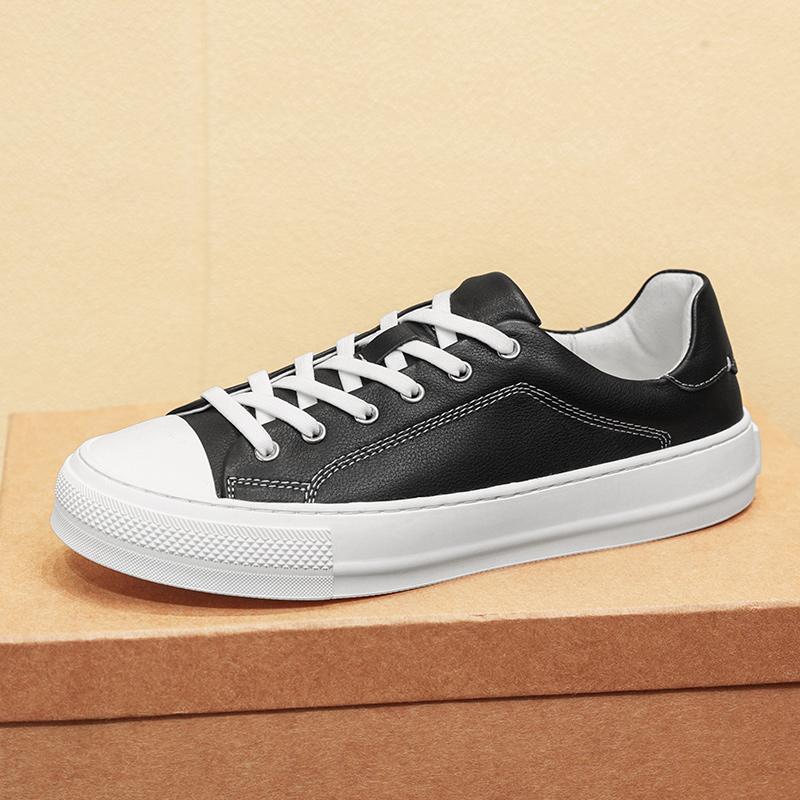 Мужские кеды для скейтборда из натуральной кожи, мужские удобные универсальные повседневные спортивные туфли для скейтборда, весенняя мода, дышащие кроссовки для ходьбы