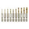 Takagi EARTH MAN Короткое сверло по металлу, Набор из 10 штук, Шестигранный хвостовик 6,35 мм, Короткий размер затрудняет вибрацию, Легко позиционировать, Легко увидеть ма