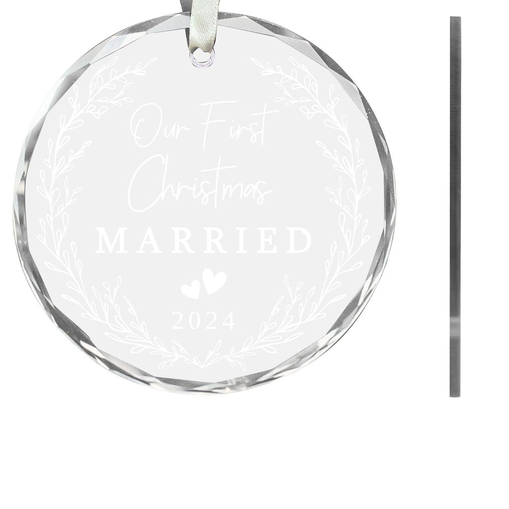Wedding Gifts 2024 Couple Wedding Gifts Married Couple Gifts Newlyweds Wedding Glass First Christmas Wedding Decorations 2024