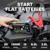 J1350 PRO LiFePO4 Jump Starter, 1350A, 6.5L Gas/3.5L Engine, Portable with 30W Fast Charging, 2000 Cycles