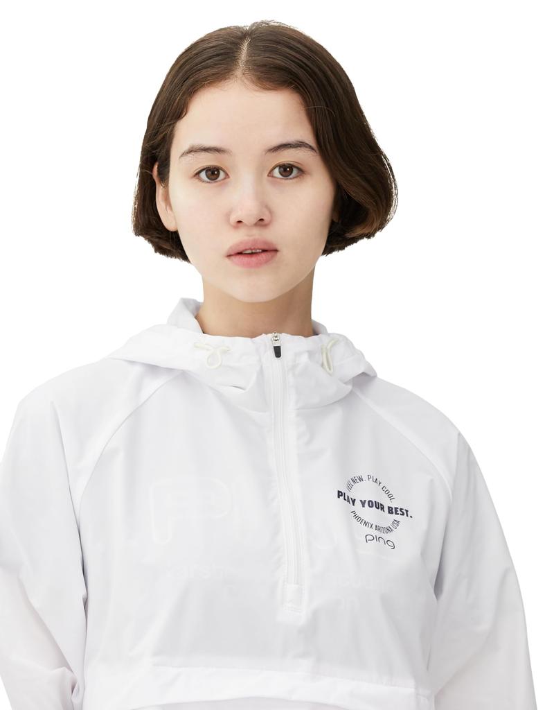 Женская парка-анорак с длинными рукавами от Ping Apparel (Водоотталкивающий: Высокая водоотталкиваемость, Включает чехол для хранения) / Гольф / 622-4120202 030_Белый, Размер S