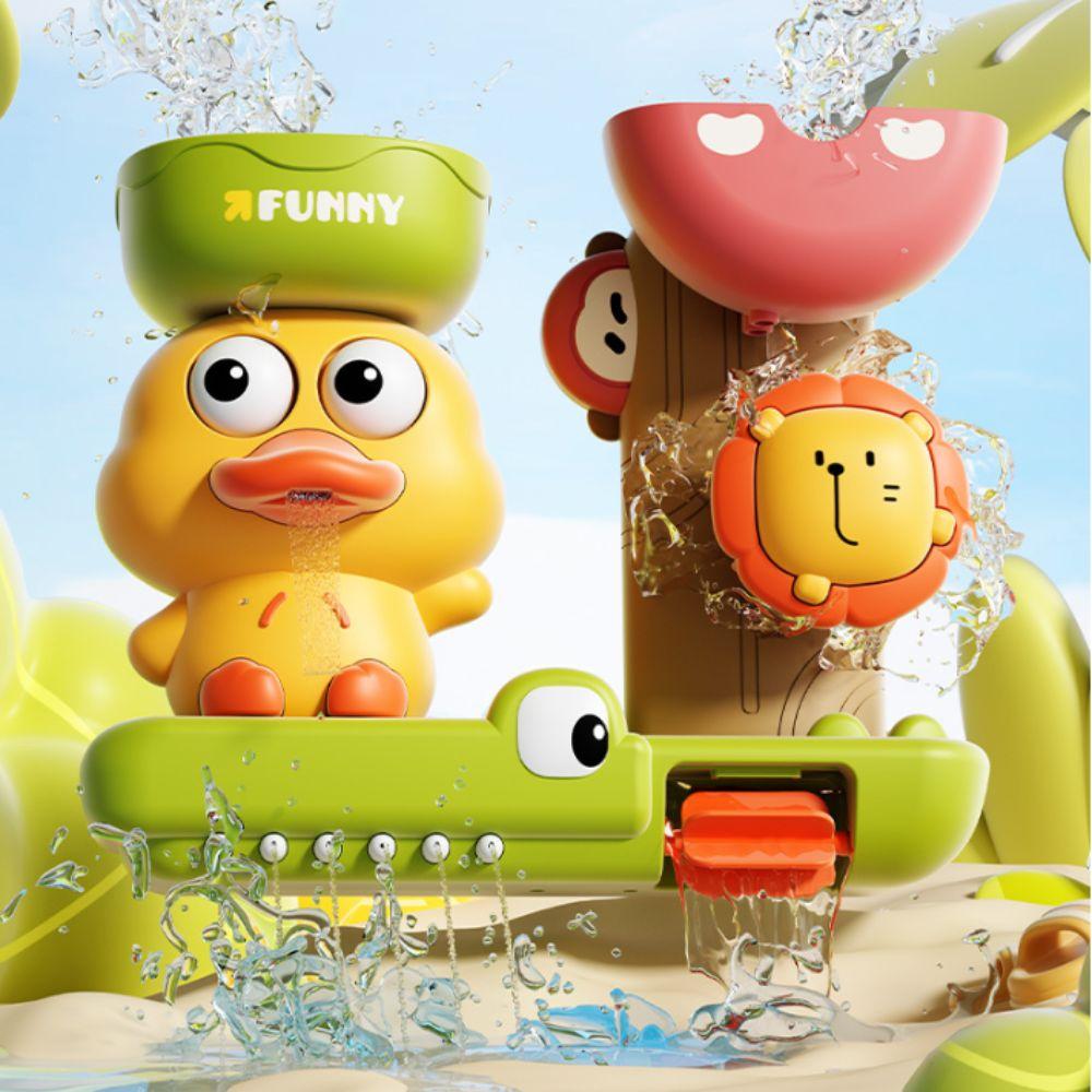 Crocodie Rotating Water Wheel Toy Wall Suction Cup Baby Shower Toy Baby Spin Top Bath Toys  Bathtub