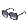 Solid Design Square Sunglasses Women's Black