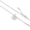 [I3641] - Silver Anklet 'Peace' Silver (rhodium-plated) - 8 Mm