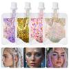 1 Bag Mermaid Gel Body Glitters Set Vibrant Sequin Mermaid Makeup Eye Shadow Ideal for Beach Party Looks Beach Make Up Wholesale