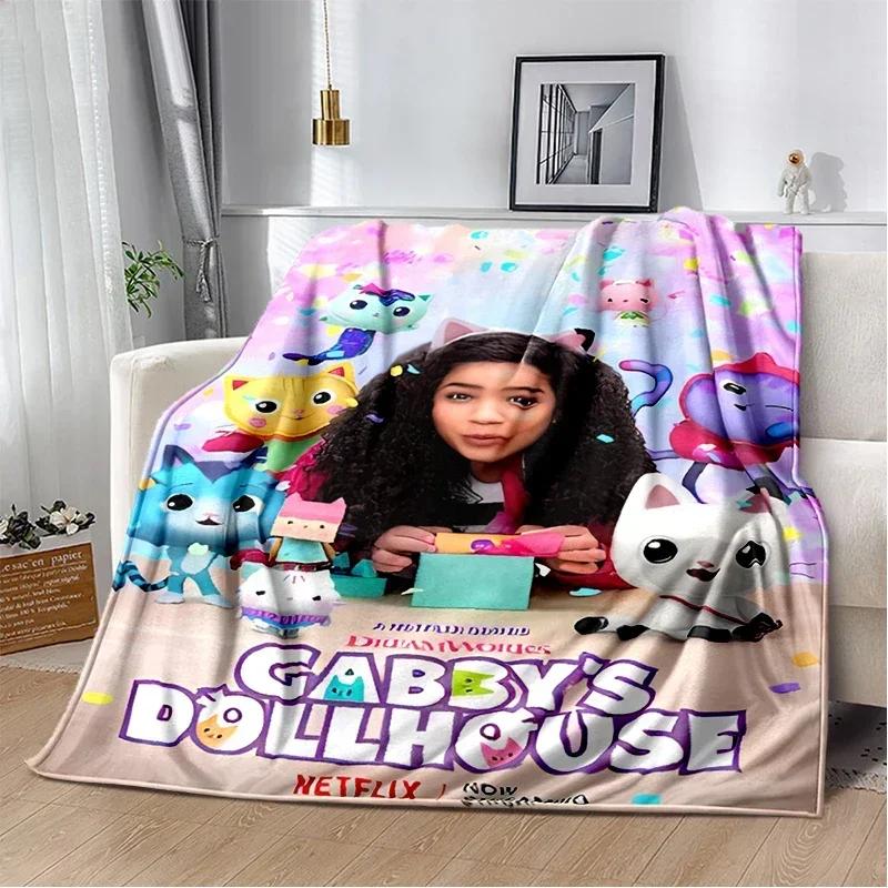 Милая Аниме Гэбби Кукольный домик Одеяло Супер Мягкое Мультяшное kawaii Одеяло для Путешествий Постельное Белье Диван Кровать Одеяло Подарок на День Рождения