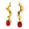[C5604] - Red Gold Plated 'Adeline' Earrings