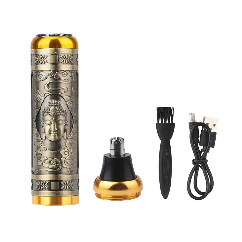 Профессиональная электробритва с Т-образным лезвием, машинка для стрижки волос, USB перезаряжаемая беспроводная бритва для бороды, триммер для носа и ушей, бритва, праздничный подарок для него