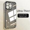 Прозрачный ультратонкий пластиковый защитный чехол для iPhone 15 14 13 12 11 Pro Max Plus Crystal HD-Clear Hard PC ударопрочный тонкий чехол