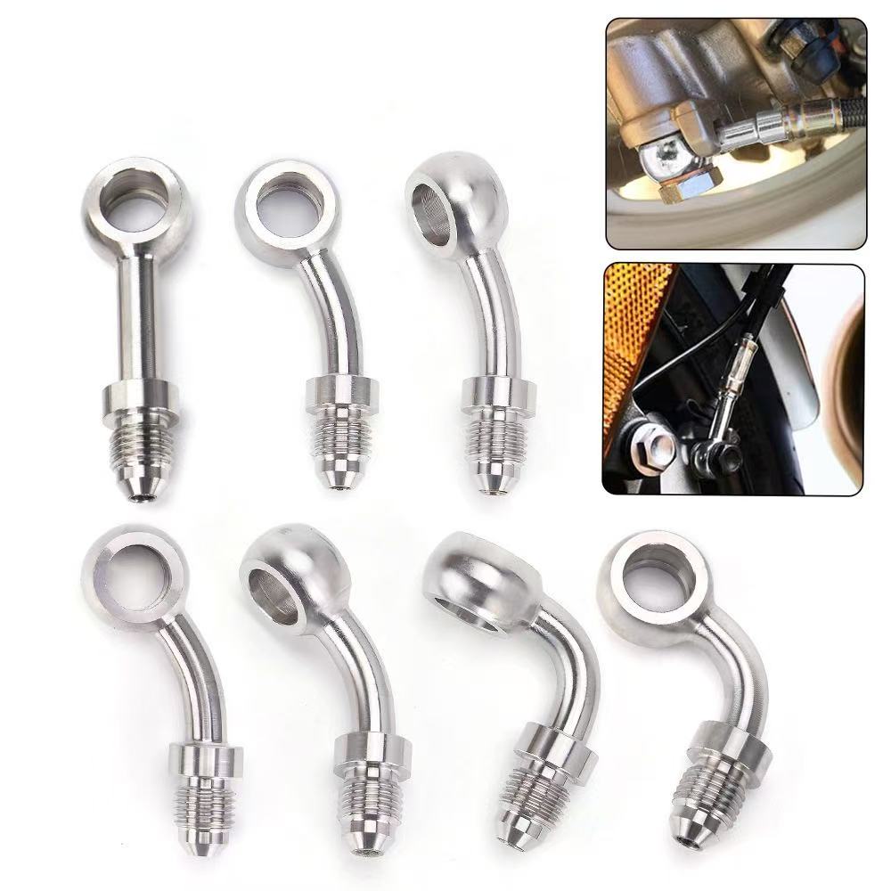 AN3 Motorcycle Brake Line Stainless Steel Braided Hose Banjo Fitting Soft Tube Connection Brake Cable Oil Hose Racing Part
