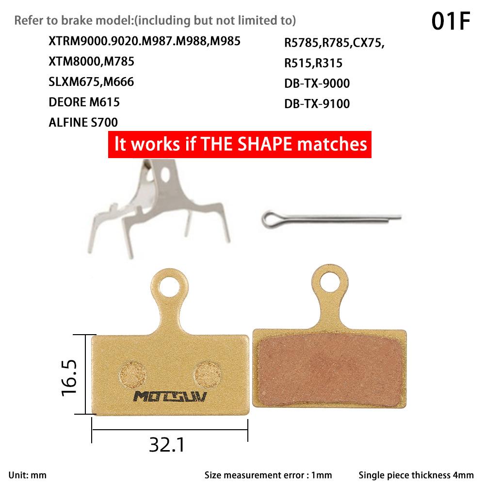 10 Pairs (20 Pieces) Copper Base Bike Brake Pads for Shimano SRAM Avid Hayes Magura Bicycle Accessories