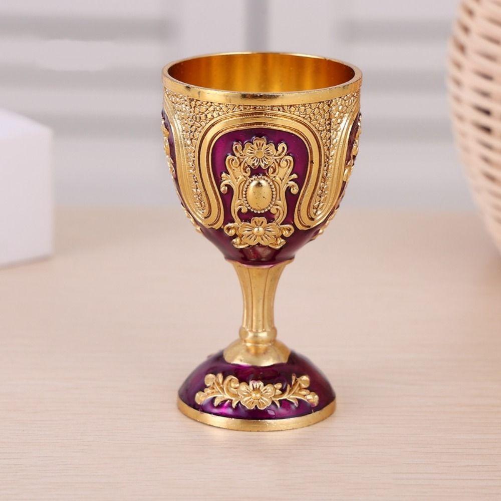 European Style Wine Glass Classic Metal White Wine Cup New Goblet Family Friend Neighbor Gift
