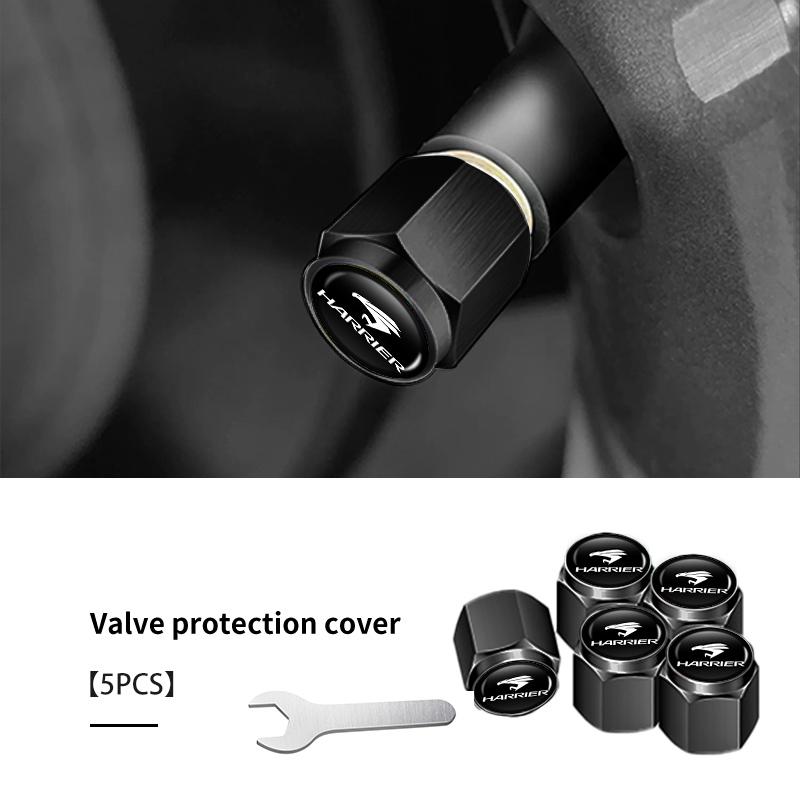 5pcs Car Wheel Valve Cap Dust Protection Cover Theftproof Stem For Toyota 86 Harrier Vellfire Alphard Avensis Rav4