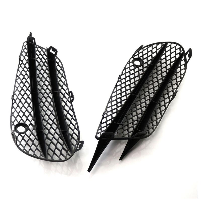 For Mercedes-Benz W205 C-Class C180 C200 C260 2015-2018 Set L+R Front Bumper Fog Lamp Grill Grille Insert Face Bar Cover-A02G