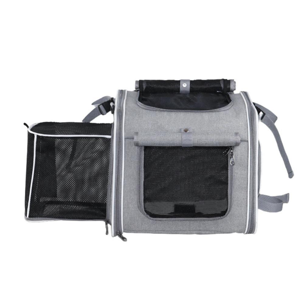 Soft Sided Expandable Cat Backpack Multi Opening Dog Bike Basket Bike Riding