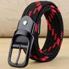 Universal Men'S And Women'S Woven Elastic Canvas Belt, Elastic And Non-Porous, Randomly Interspersed Belt, Breathable And Comfortable Belt