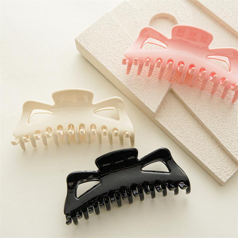 2023 Large Grab Clip with High Hair Volume for Women In South Korea White Hair Grab Thick Hair Clip Back Head Shark Clip Jewelry