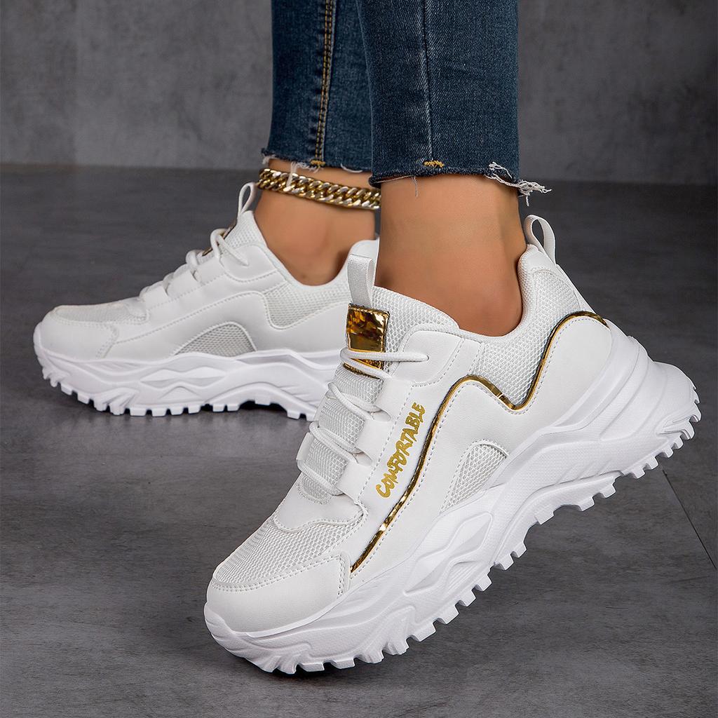 TUINANLE Парная обувь на платформе для женщин, дышащие повседневные кроссовки на массивной сетке, мужские спортивные туфли на толстой подошве