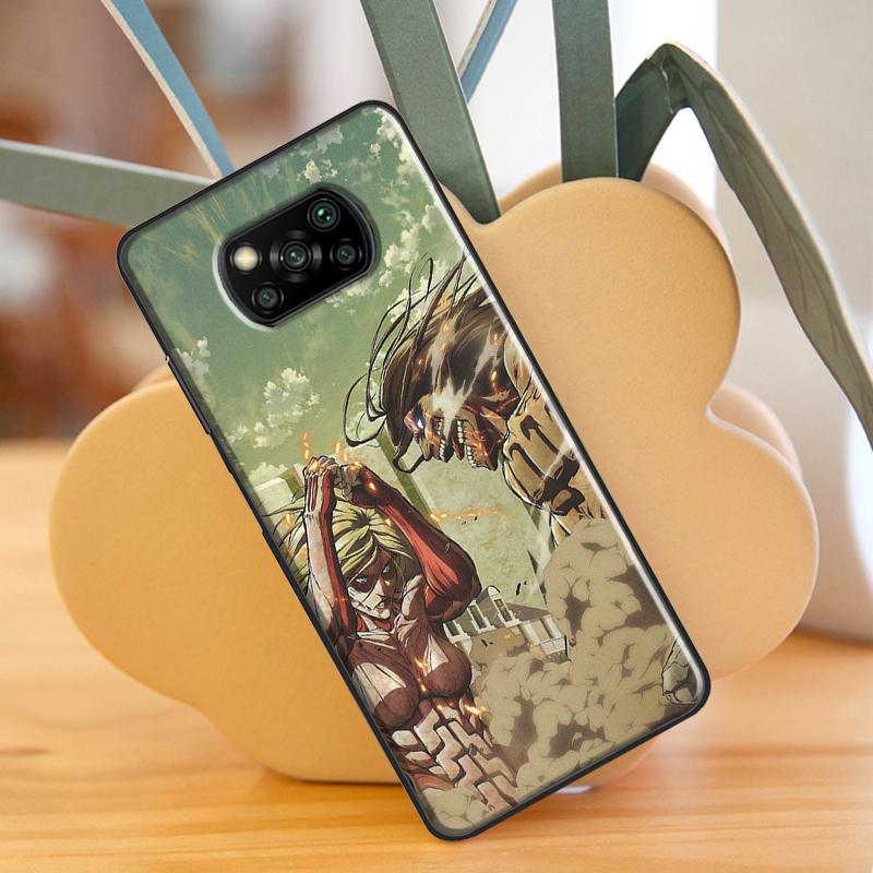 Чехол с изображением аниме «Атака Титанов» для Xiaomi Mi 11 Lite 9T 10T 11T Pro POCO X3 Pro X3 GT F1 F2 F3 M4 M3 Pro