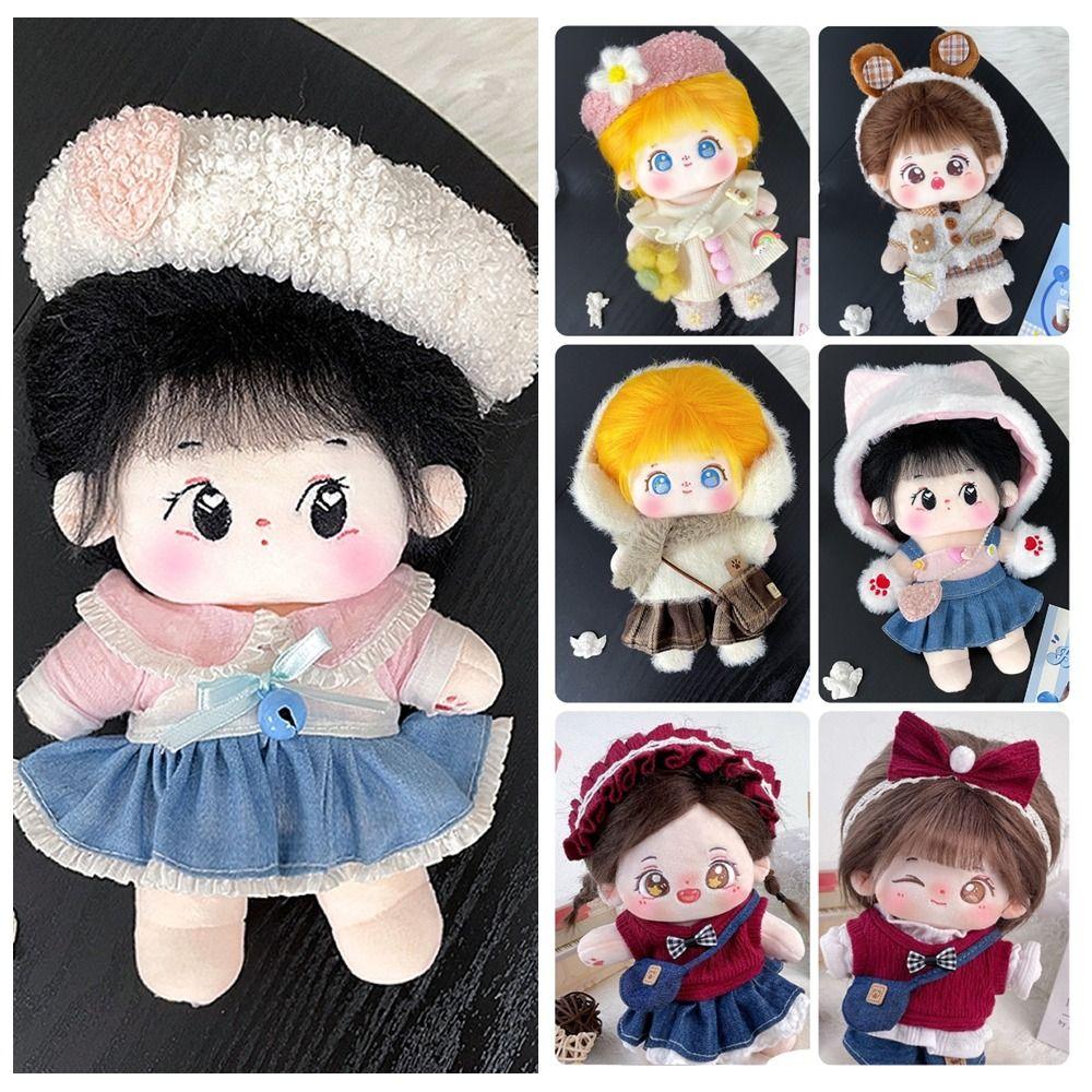 Одежда для куклы 20 см Разноцветный головной убор для куклы Набор платьев Аксессуары для куклы Игрушка Хлопковая мягкая кукла