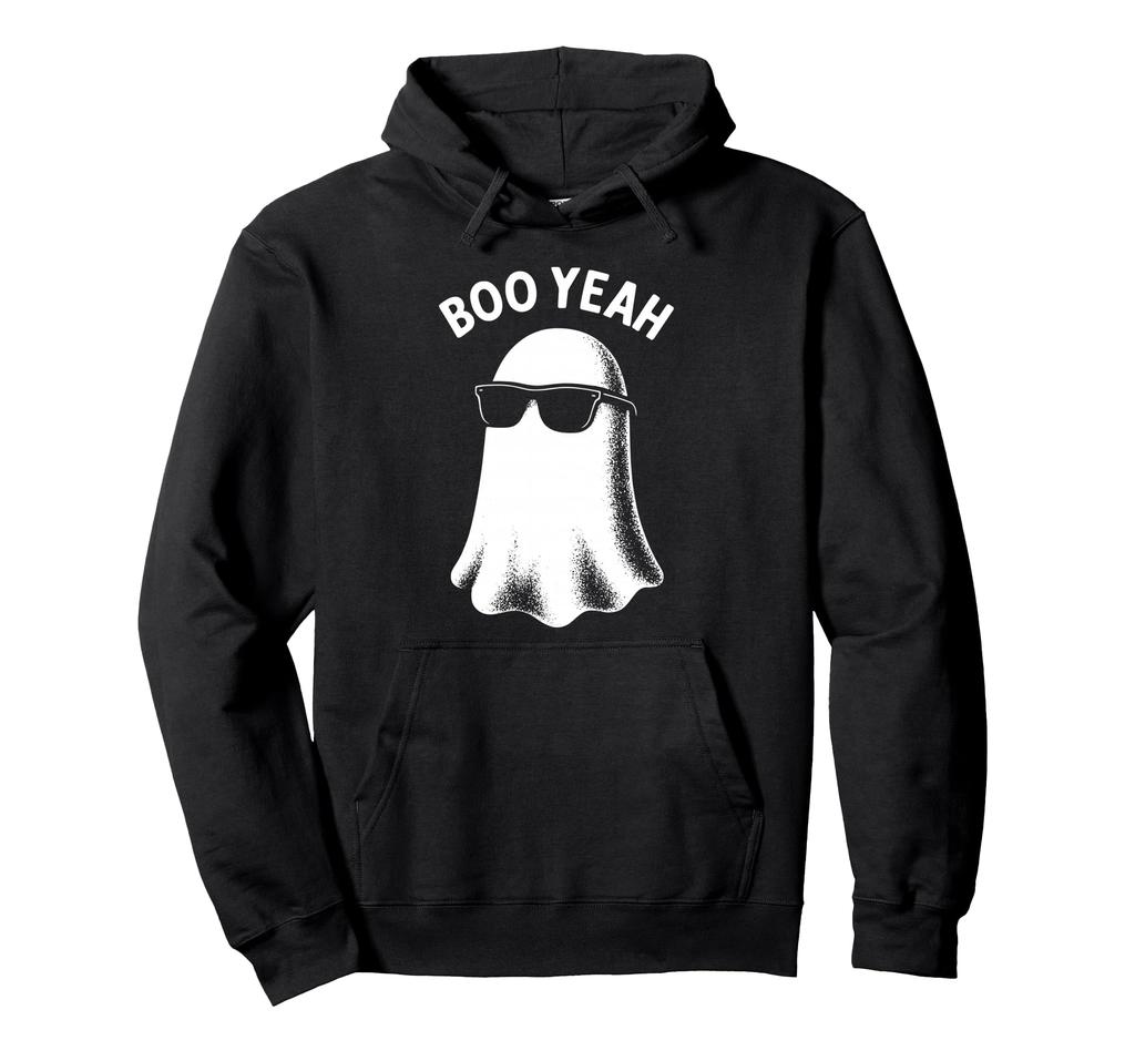 Boo Yeah Haunted Ghost Sunglasses Funny Halloween Hoodie