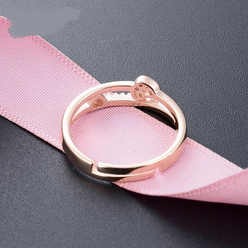 Wedding Sparkling Diamond Ring 925 Sterling Silver Engagement Rings For Women Fine Jewelry Adjustable Ring Gift Wholesale