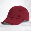 Outdoor Sun Hat Ripped Baseball Cap Summer Sunscreen Sunshade Pure Cotton Cap Men