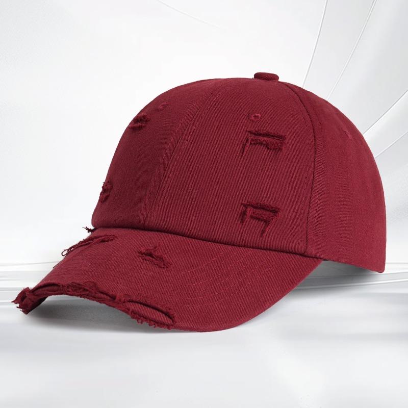 Outdoor Sun Hat Ripped Baseball Cap Summer Sunscreen Sunshade Pure Cotton Cap Men