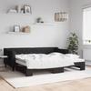 VidaXL Daybed with Trundle Bed Black 90x200 Cm Fabric 3197428