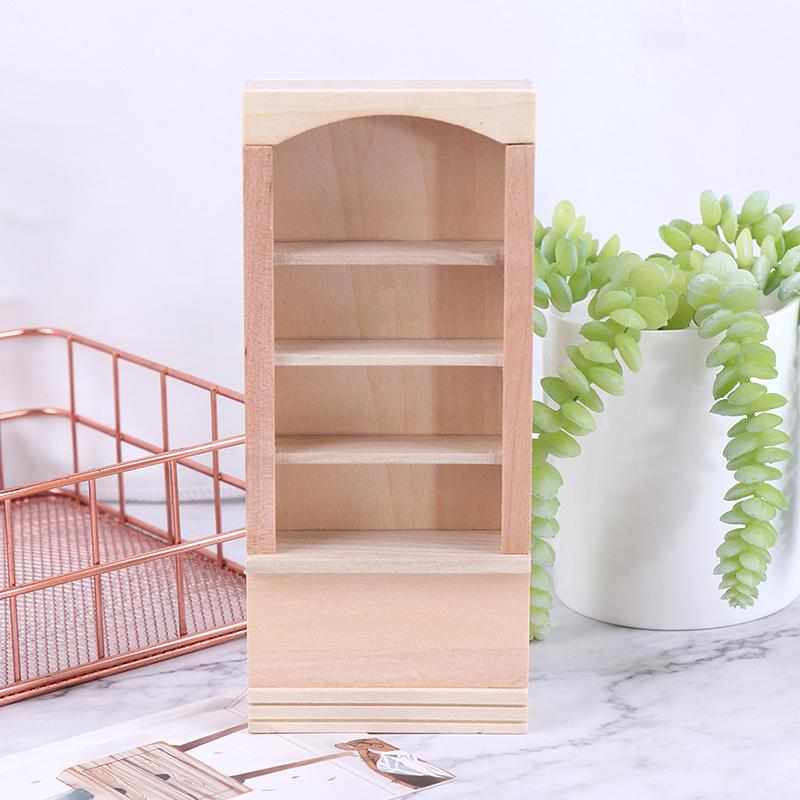 1:12 Dollhouse Miniature Wooden Furniture Room Book Cabinet Bookshelf Cabinet