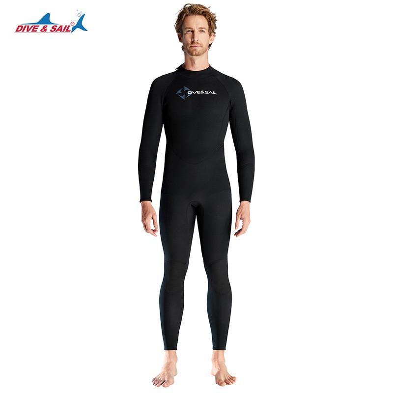 Diving Suit 1.5MM Long-sleeved One-piece Men's Large Size Warm Cold-proof Snorkeling Surfing Swimsuit