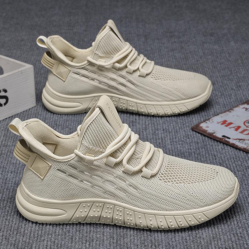 Men's Shoes Summer New Breathable Mesh Shoes Men's Trend Versatile Fly-woven Sports Shoes Casual Dad Shoes