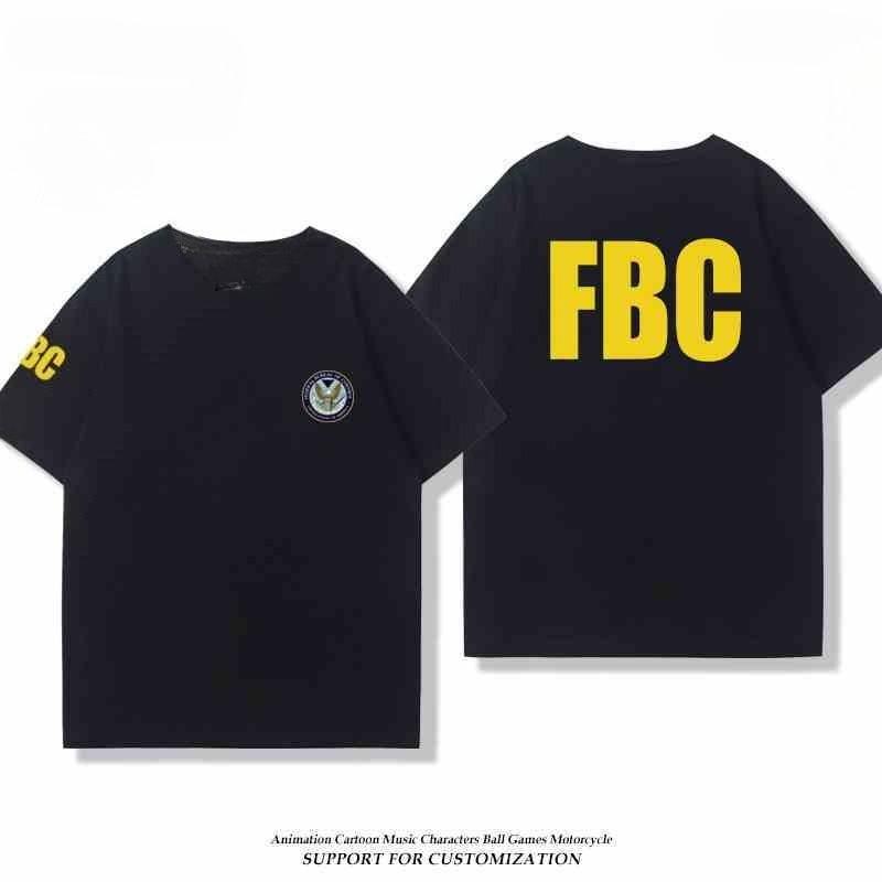 2026 Федеральное Бюро Контроля FBC Паранормальная Организация Унисекс и Женская Футболка с Коротким Рукавом Летняя Универсальная Хлопковая Майка