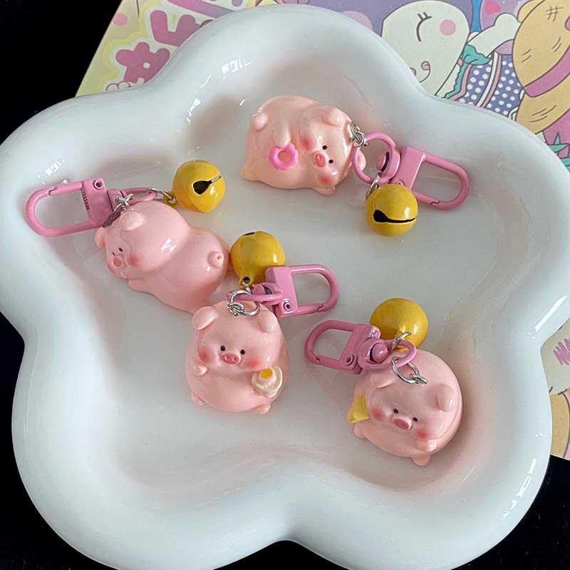 Милый аниме маленький поросенок брелок мультфильм кавайный поросенок брелок кулон креативный рюкзак украшения аксессуары подарки
