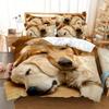 3-Piece Dog Printed 3D Duvet Cover Set - Soft, Comfortable, and Breathable Bedding with Vibrant Design - Ideal for Bedroom