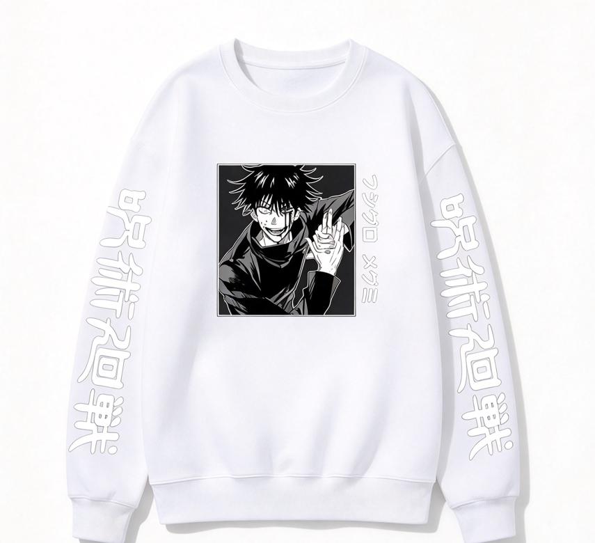 Jujutsu Kaisen Inspired Megumi Fushiguro Anime Portrait Japanese Manga Print Hoodie Men Women Trendy Pullover Sweatshirt 2026